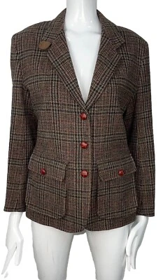 Stunning Vintage Ladies Harrods Christopher Dawes Pure New Wool Blazer Size 14 - Image 1 of 4