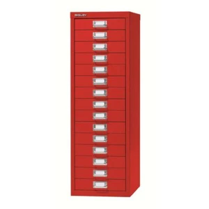 15 Drawer Maxi Tall Filing Cabinet Red - QUALITY DURABLE STEEL METAL - Picture 1 of 3