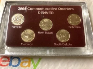Juego de 5 cuartos de monedas Denver Mint 2006 - en estuche - Imagen 1 de 4