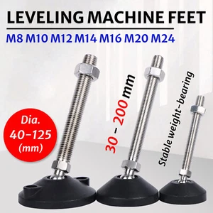 Leveling Machine Feet M6 M8 M10 M12 M16 Screw in Height Tilting Feet Adjustable - Picture 1 of 88