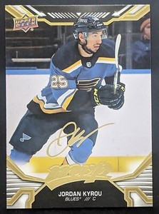 Jordan Kyrou St. Louis Blues 2022 Upper Deck MVP Gold Script #61 Card