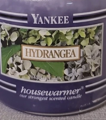HYDRANGEA 3.7 oz YANKEE CANDLE Black Band House warmer Jar NEW Rare - Image 1 of 4