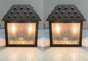 2 Dana Creath Designs Wandleuchten, gegossenes Glas, Eisen (Arroyo Craftsman) - Bild 1 von 10