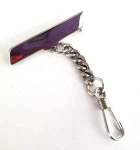 Vintage silberfarbene Uhr Bar Pin 2-3/8" Clip Haken Zubehör - Bild 1 von 3