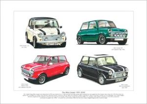 THE MINI COOPER 1991-2000 Fine Art Print - RSP Commemorative 35 Monte Carlo 1.3i - Picture 1 of 1