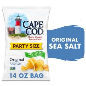 Cape Cod Potato Chips, Less Fat Original Kettle Chips, Party Size 14 oz - Picture 1 of 1