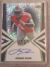 JOHNNIE DIXON 2019 LEAF FLASH AUTOGRAPH ROOKIE CARD #35/50 TEXANS OHIO STATE