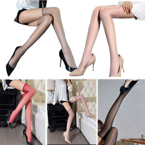 Womens Hosiery Disco Stockings Sheer Pantyhose Glossy Elastic High Clubwear Oil