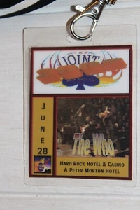 THE WHO 2002 COLLECTOR BACKSTAGE PASS ! THE JOINT LAS VEGAS HARD ROCK HOTEL ! - Foto 1 di 3