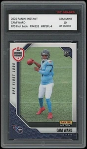 Cam Ward 2025 Panini Instant RPS First Look #4 NFL Rookie Card RC 1st Graded 10 - Picture 1 of 1