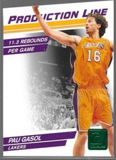 2010/11 Donruss Production Line Pau Gasol 25 Lakers