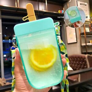 Drinking Cup Water Bottle With Straw Juice Cup Ice Cream Popsicle Cups