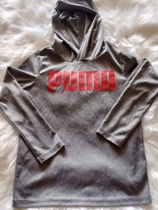 Puma Grey Hooded Light Shirt Sz Boys X-Small(8) - Picture 1 of 8