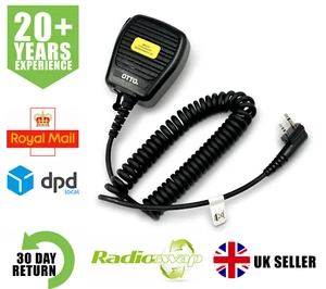OTTO LOW PROFILE SPEAKER MIC WITH EARPHONE JACK FITS ICOM TWO-PIN TWO WAY RADIO - Picture 1 of 8