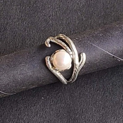 Pearl 925 Sterling Silver Handmade Beautiful Fine  Ring All Size Available - Image 1 of 4