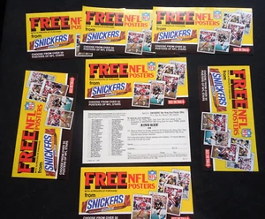 1985 Snickers NFL Poster order form 3x5 Payton Dan Marino Joe Montana Dickerson - Picture 1 of 2