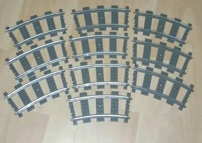 Lego 9v Vintage Tren Pista 10x Curvas Eléctrico Metal 2867 4558 Foto 1 de 2