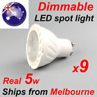 9 Pcs Dimmable Gu10 5w Led Spotlight Spot Light Bulb Downlight Down Lamps Bulbs