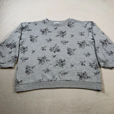 Suéter Jennifer Moore Mujer Grande Gris Estampado de Flores Tejido De Colección De Gran Tamaño Foto 1 de 4
