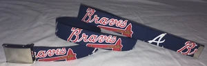 Atlanta Braves BELT Buckle Baseball Fan Game Gear Team Pro MLB Apparel Shop New - Picture 1 of 4
