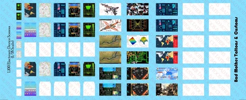 1/18 Scale Laptop and Electronic screens Waterslide Decals for action figures Cover