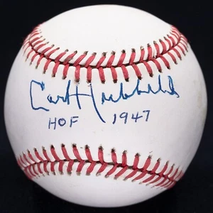 Carl Hubbell HOF 1947 Signed Official National League Baseball RARE! JSA LOA - Picture 1 of 7