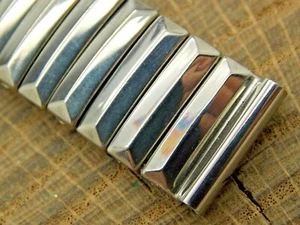 Vintage NOS Unused Mira-Flex Stainless Steel Expansion Watch Band 16mm Bracelet - Picture 1 of 4