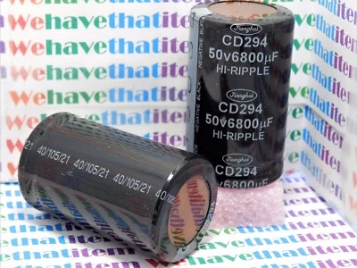 6800uf  50v / HIGH RIPPLE CAPACITOR / SNAP IN / 2 PIECES (qzty) - Image 1 of 3