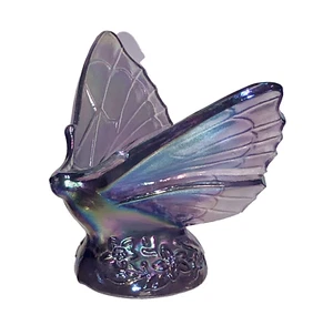 Fenton Art Glass - Violet Iridized - Butterfly Figurine - Picture 1 of 4