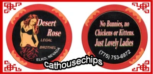 Desert Rose Elko Nev. Legal Brothel Cat House Whore House Lovely Ladies Chip - Picture 1 of 2