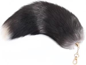 Fluffy Therian Fox Tail Keychain - Soft Fur, Realistic Colors, Durable, Perfect - Picture 1 of 12