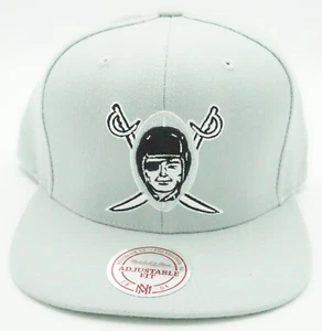 NFL Los Angeles Raiders Mitchell & Ness Adult Adjustable Fit Cap Hat M&N NEW - Picture 1 of 3