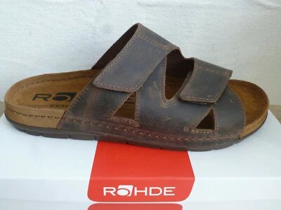 Rohde Herren Pantolette Pantoletten Clogs braun 5914 Leder