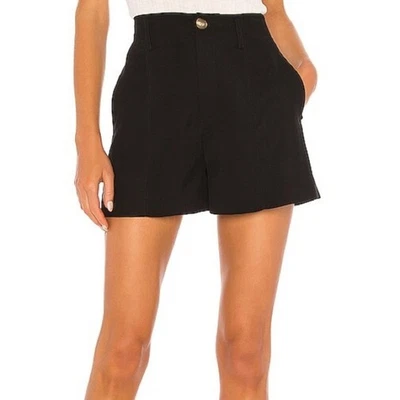 Short Vince cintura alta plissado frontal preto tamanho 6 - Imagem 1 de 4