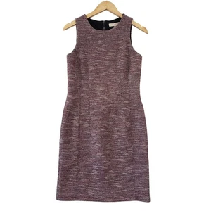 Loft Womens Tweed Sheath Dress Sleeveless Size 4 Fall Business Casual Chic - Picture 1 of 6