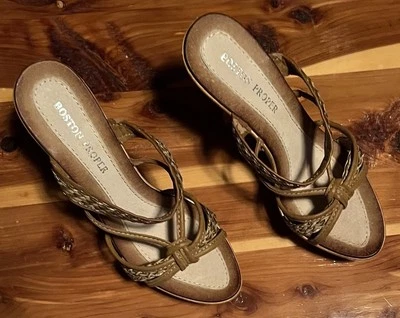 🧡 Nuevas Sandalias Boston Propias Tostadas Stiletto Punta abierta Talla 8 Nuevas sin caja Foto 1 de 4