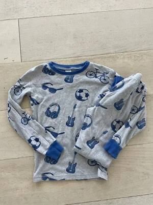Mini Boden Boy's Blue & Gray Long Sleeve Pajamas Long John’s Cotton Size: 9Y - Image 1 of 4