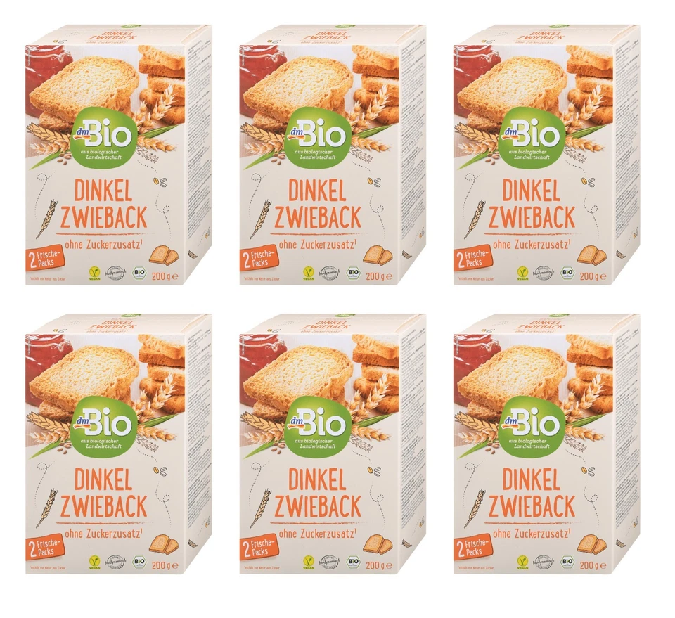 6 x 200g | dmBio Dinkel Zwieback - Bild 1 von 1