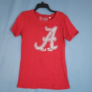 Press Box Women's Alabama Roll Tide Short Sleeve T-Shirt Red Size L - Picture 1 of 8