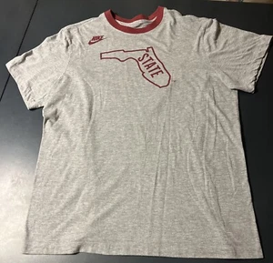 Nike Men’s Size Large T-Shirt Florida State University Seminoles NCAA Gray - Picture 1 of 11