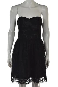 Yaya Aflalo Womens Dress Size S Black Gray Sheath Strapless Shirt Cocktail - Picture 1 of 5