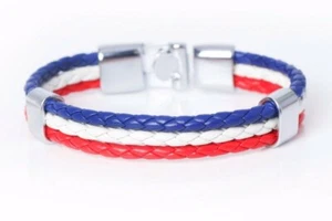 BRACELET TRICOLORE BLEU BLANC ROUGE - Picture 1 of 1