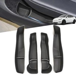 4PCS Side Door Storage Box For 20-24 Tesla Model Y Handle Armrest Organizer Tray - Picture 1 of 7