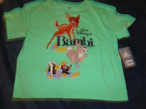 BAMBI, THUMBER, FLOWER  Green Disney Tee Girls Size X-Large 14 NWT - Picture 1 of 2