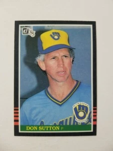 Tarjeta de béisbol Don Sutton 1985 Donruss #107 Cerveceros de Milwaukee - Imagen 1 de 2