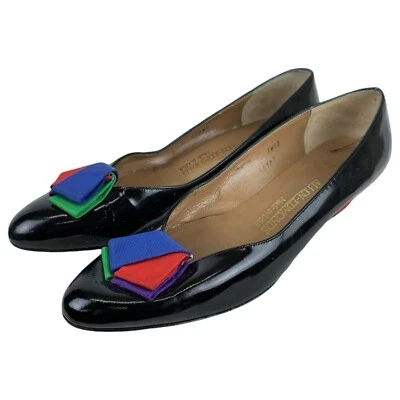 Винтажный Allen Edmonds Christa каблук женщин 7.5B черный лакированная кожа комфорт поскользнуться на - Изображение 1 из 4