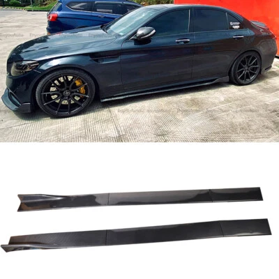 For Mercedes-Benz E200 E250 E280 E300 E350 450 86.6" Side Skirt Extension Rocker - Image 1 of 4