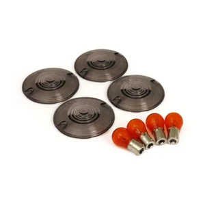 Tapas intermitentes tintadas para Harley Davidson intermitentes con cristal plano homologado e - Imagen 1 de 1