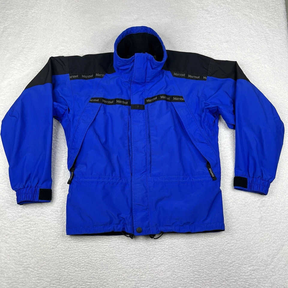 Marmot Jacket Mens Medium Blue Gore-Tex Pro Shell Full Zip Mesh Lined Outdoors - Image 1 of 4