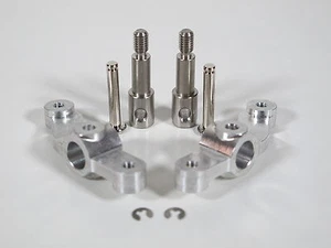 Pair Aluminum Front Steering Knuckle Arm Upright Tamiya 1/14 King Knight Hauler - Picture 1 of 3